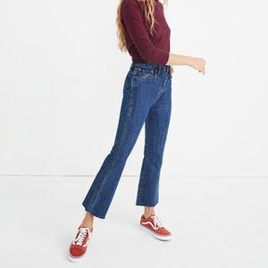 NWT Madewell Rigid Demi-Boot Crop Jeans